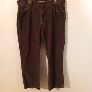 LL Bean Mens Brown Corduroy Standard Fit Pants – 40x29